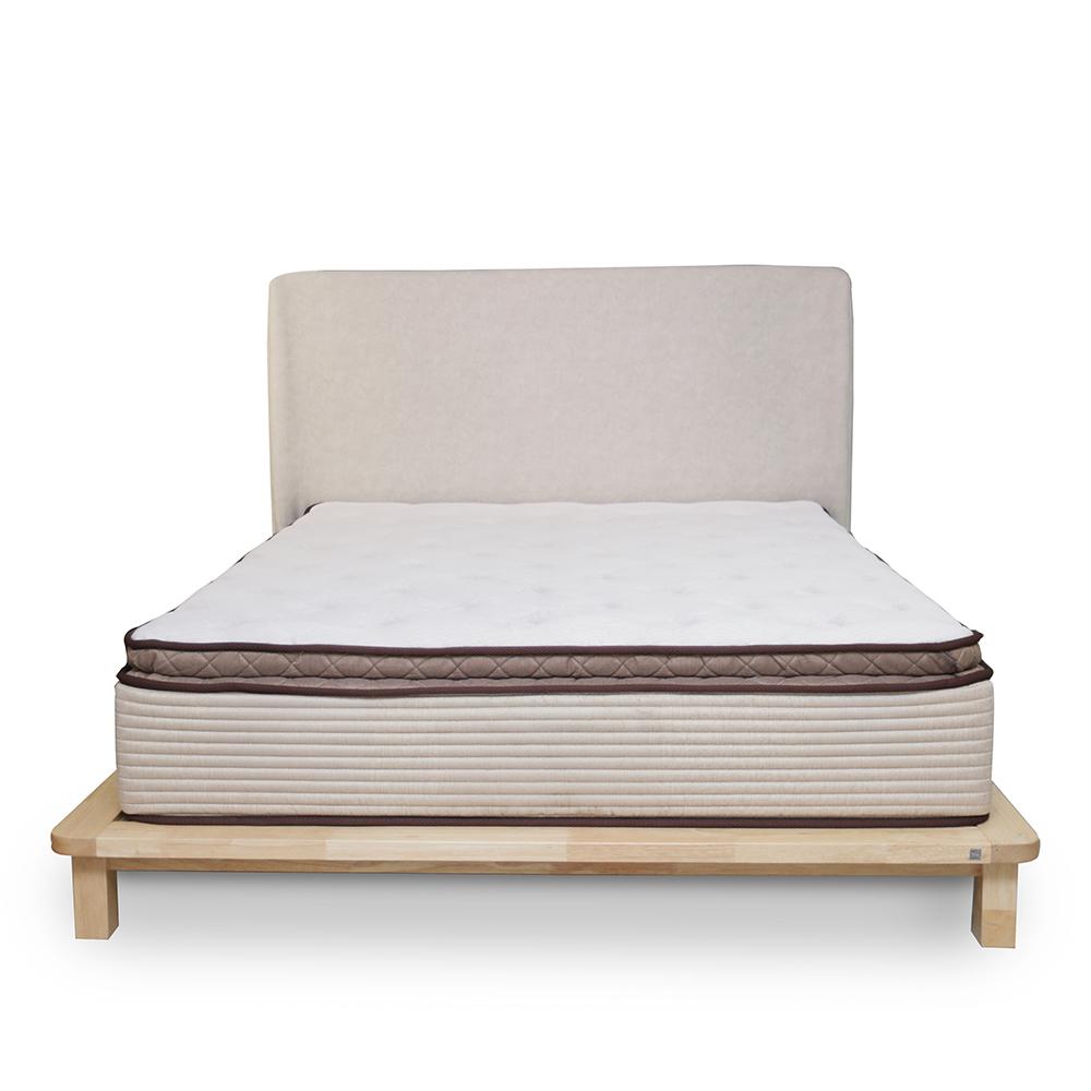 Ellington Fabric Headboard & Solid Wood Base Bedframe