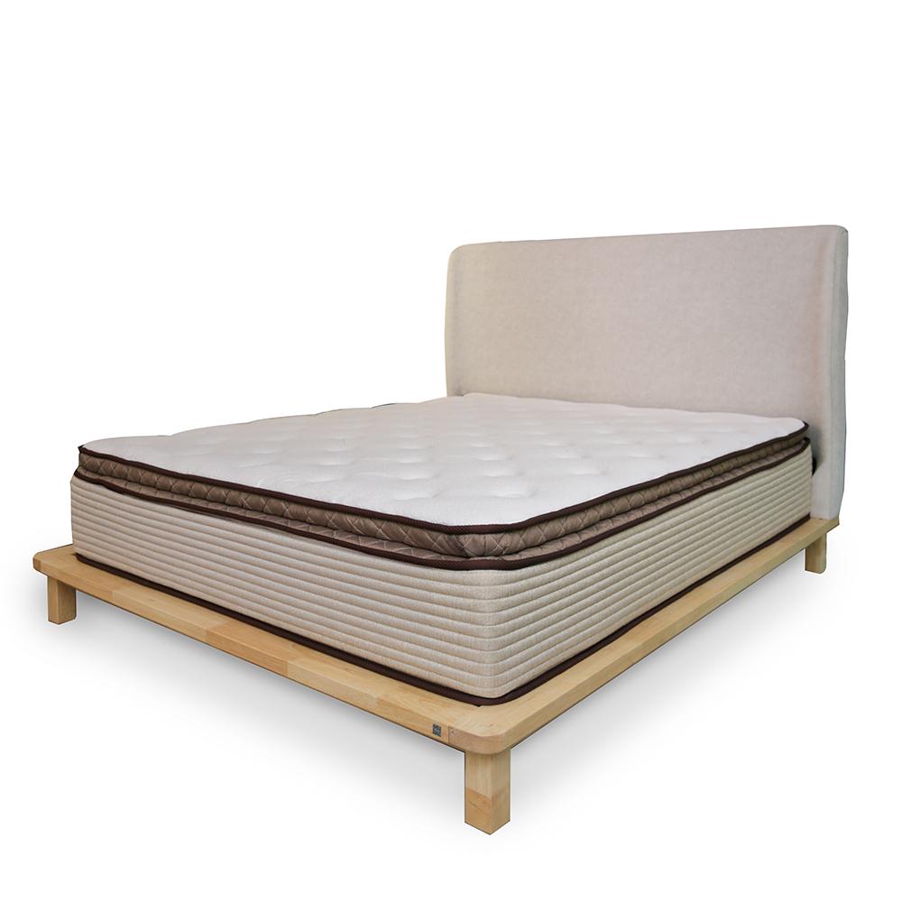 Ellington Fabric Headboard & Solid Wood Base Bedframe