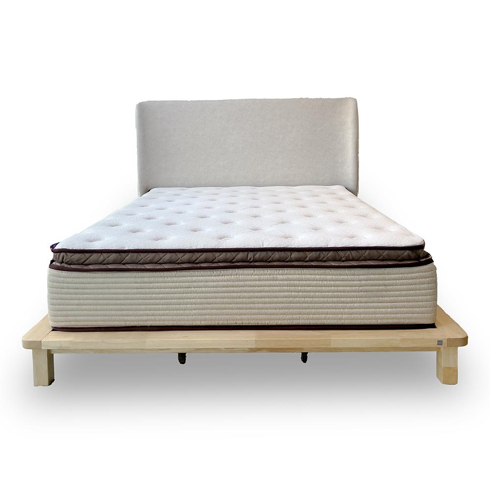 Ellington Fabric Headboard & Solid Wood Base Bedframe