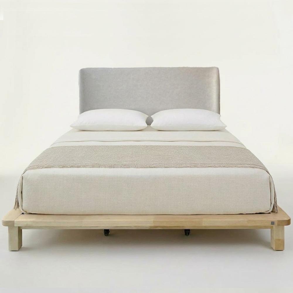 Ellington Fabric Headboard & Solid Wood Base Bedframe