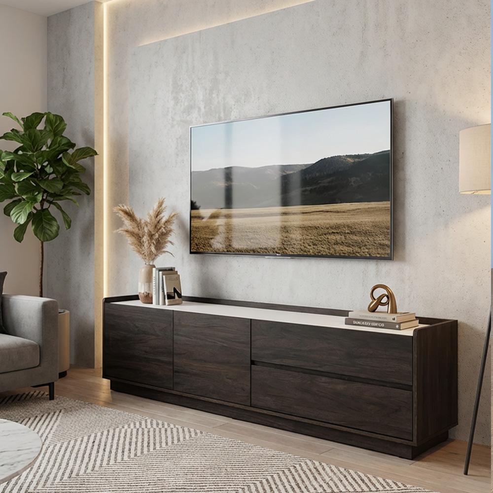 NOIRVA Luxe TV Cabinet - Dark Brown