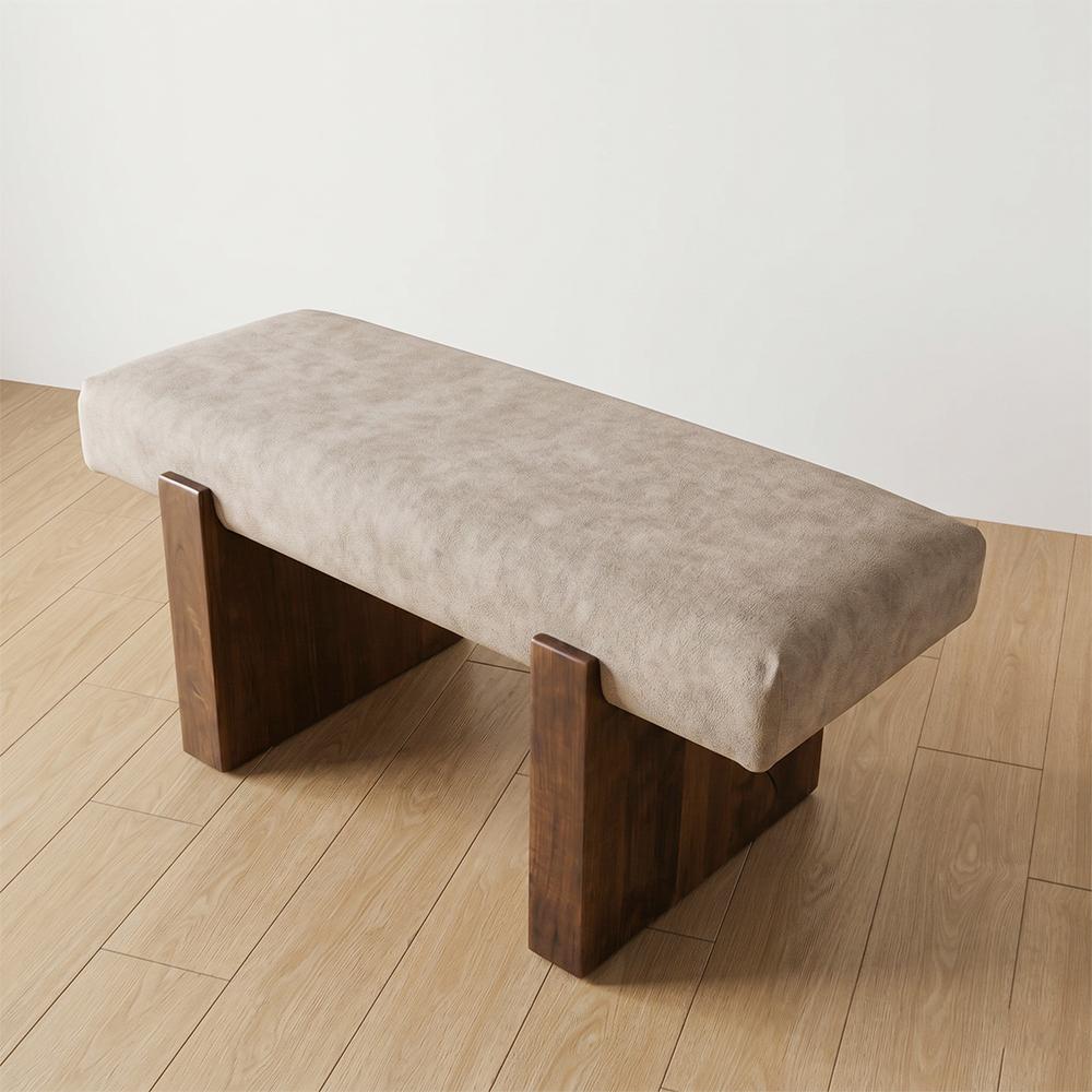 Puno Bench Chair-Walnut