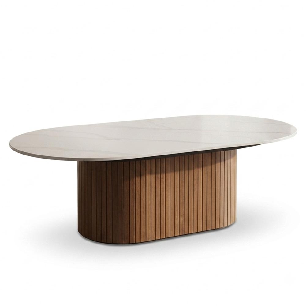 Vittoria Fluted Coffee Table - Walnut 