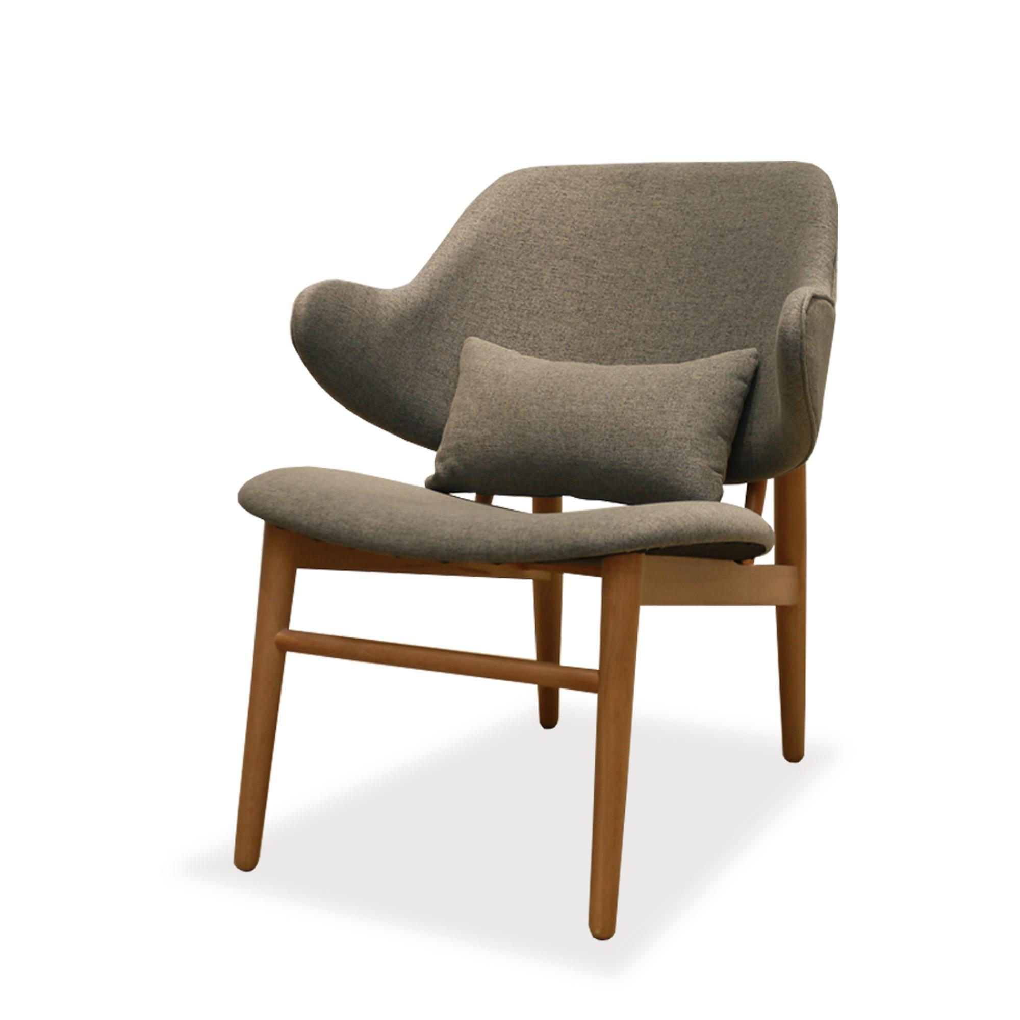 Bolivia Lounge Chair - Natural Fabric Grey