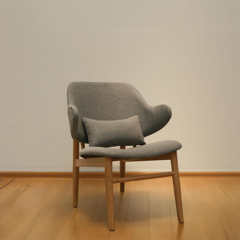Bolivia Lounge Chair - Natural Fabric Grey