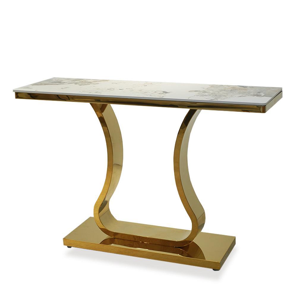 Luna Console Table With Ceramic Top 