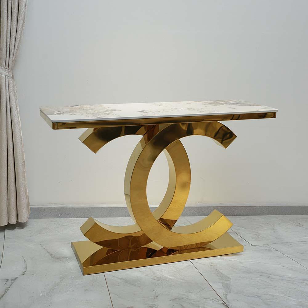 Chanel Console Table With Ceramic Top 