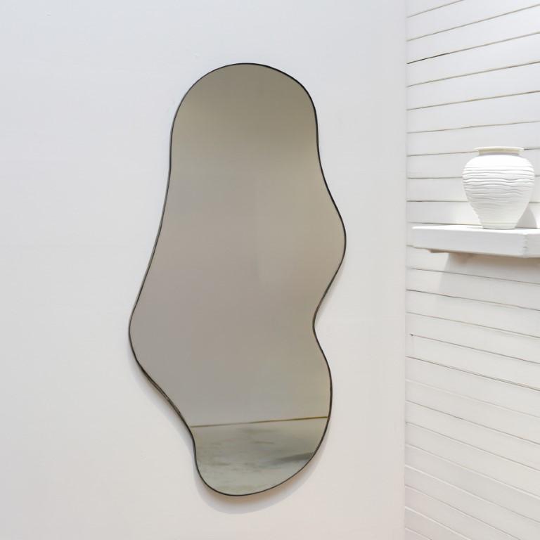 Sassy 110cm Wave Aluminium Wall  Mirror