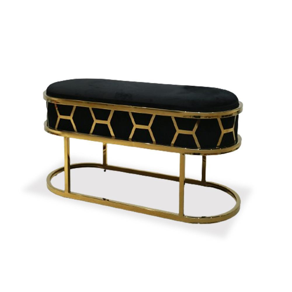 Oval Golden Bench Black 