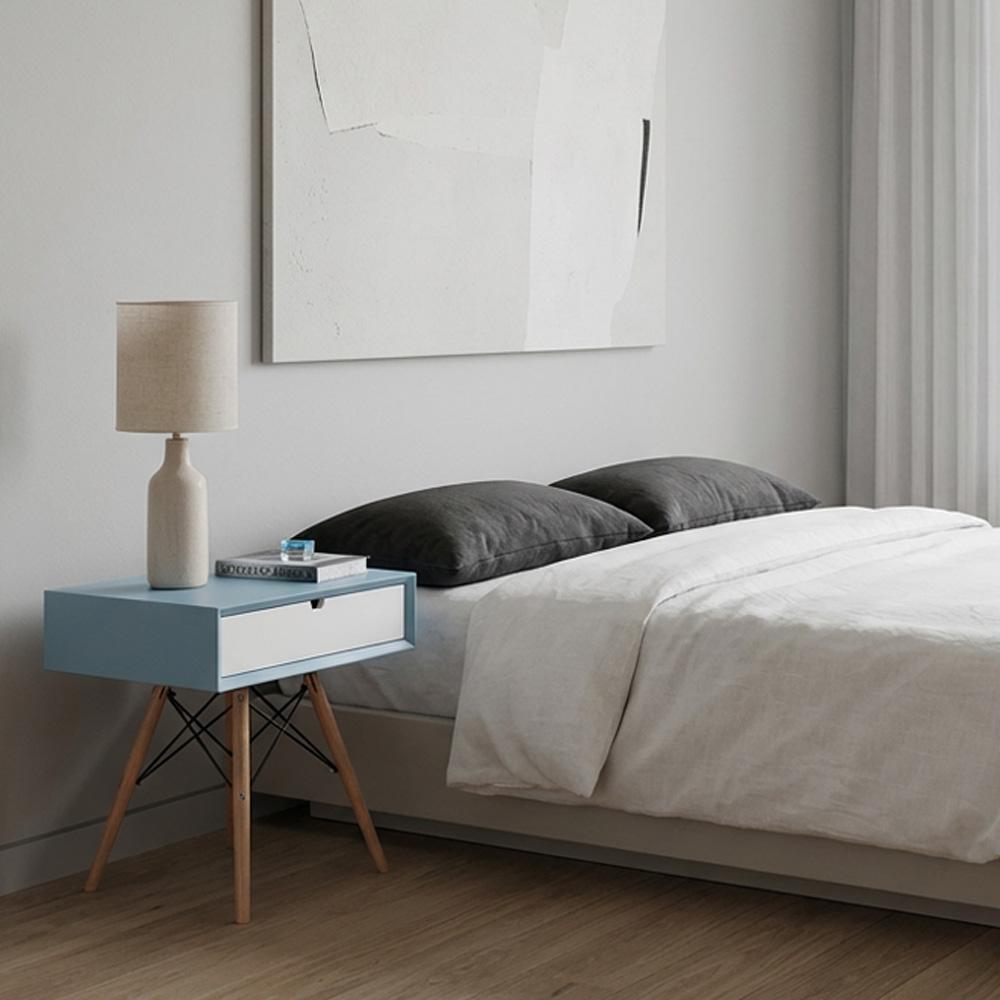 Erica Scandinavian Modern Bedside Table - Blue 